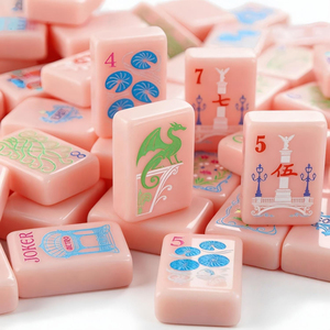 American <b>Mahjong</b> Tiles Luxury Premium Acrylic Pink Parisian Tile <b>Set</b> - Product Image 3
