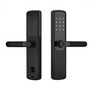 Serrure de porte intelligente haute sécurité biométrique à empreinte digitale Tuya WiFi TTlock, pêne dormant sans clé pour accès par code à domicile ou au bureau - Product Image 1