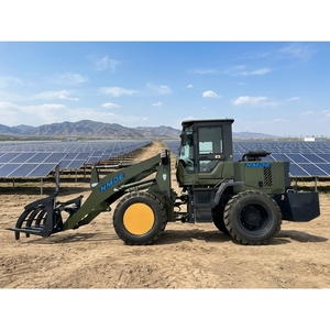 Chargeuse frontale compacte de 3,4 tonnes avec boîte de vitesses PLC, moteur diesel, garantie 1 an, spécialisée pour les stations de traitement des déchets, grappin personnalisé disponible - Product Image 1