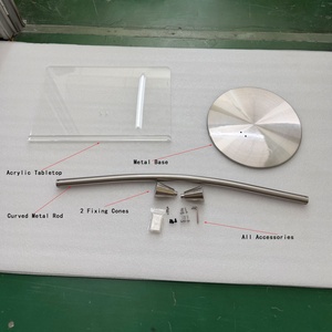 <span class=keywords><strong>Atril</strong></span> y Mesa Modernos de Acrílico Ecológico de 12 mm, 2 Estilos, 3 Colores, Podio de Metal Pulido, Soporte Estable para Eventos y Bodas, En Stock - Product Image 5