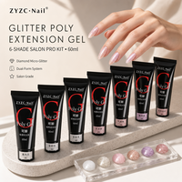 Gel Poly UV de Construction d'Ongles Marque Privée OEM ODM, Gel d'Extension d'Ongles à Dissoudre, Commande en Gros pour Salons de Manucure