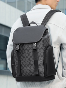 Mochila de Viaje Informal de Gran Capacidad de 20-35L, de Cuero Unisex, Impermeable, para Negocios, para Computadora, de Poliéster - Product Image 2