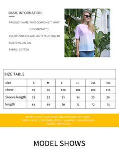 <span class=keywords><strong>T</strong></span>-shirts pour femmes Tie Dye avec changement de couleur sensible aux <span class=keywords><strong>UV</strong></span> personnalisés vierges en gros - Product Image 6