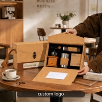 Set Hadiah Ramah Lingkungan dari Gabus dengan Logo Kustom, Perlengkapan Kopi Retro Kreatif dengan Buku Catatan, Bingkai Foto, dan Lampu Buku untuk Peringatan Hari Jadi Perusahaan