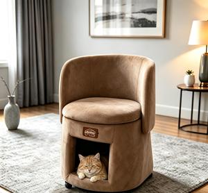 Multi-Functional Folding Pet Sleeping <b>Bed</b> Cat Cave Chair with Orthopedic Memory Foam <b>Pad</b> - Product Image 1