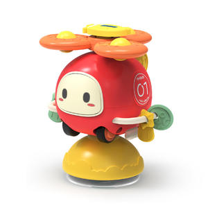 เก้าอี้เด็กกินโต๊ะดูดของเล่นซิลิโคนบรรเทาความเฉื่อยการ์ตูนเครื่องบินขนาดเล็กหมุนของเล่นเพื่อการศึกษา - Product Image 1