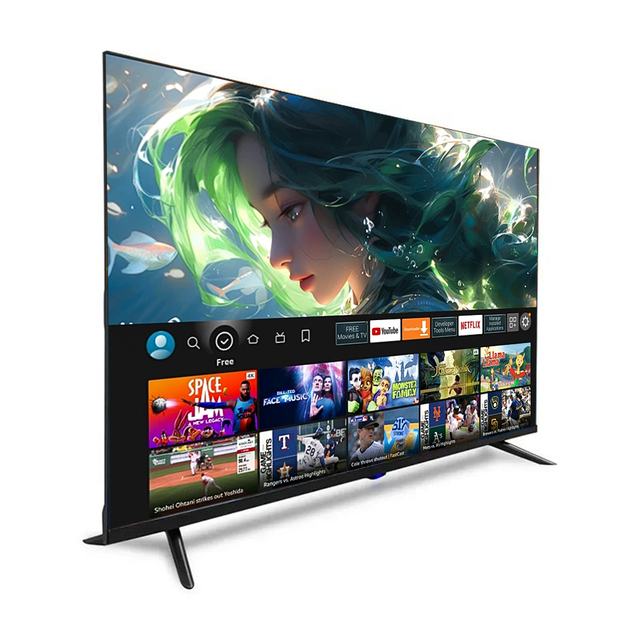LED TV 75 Inch 4K Smart Television 50/55/65/75/85/100 Inch Android 15 LCD TV with Voice Remote Control