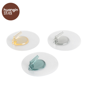 Gancho adhesivo de PVC resistente al agua moderno Gancho colgante adhesivo montado en la pared de color cristal sólido con diseño multifuncional - Product Image 2