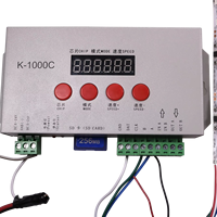 Contrôleur de pixels LED K-1000C Original Ws2812 K1000C SPI 1500 pixels programmable DMX512 Ws2811 Carte SD Contrôleur de pixels LED
