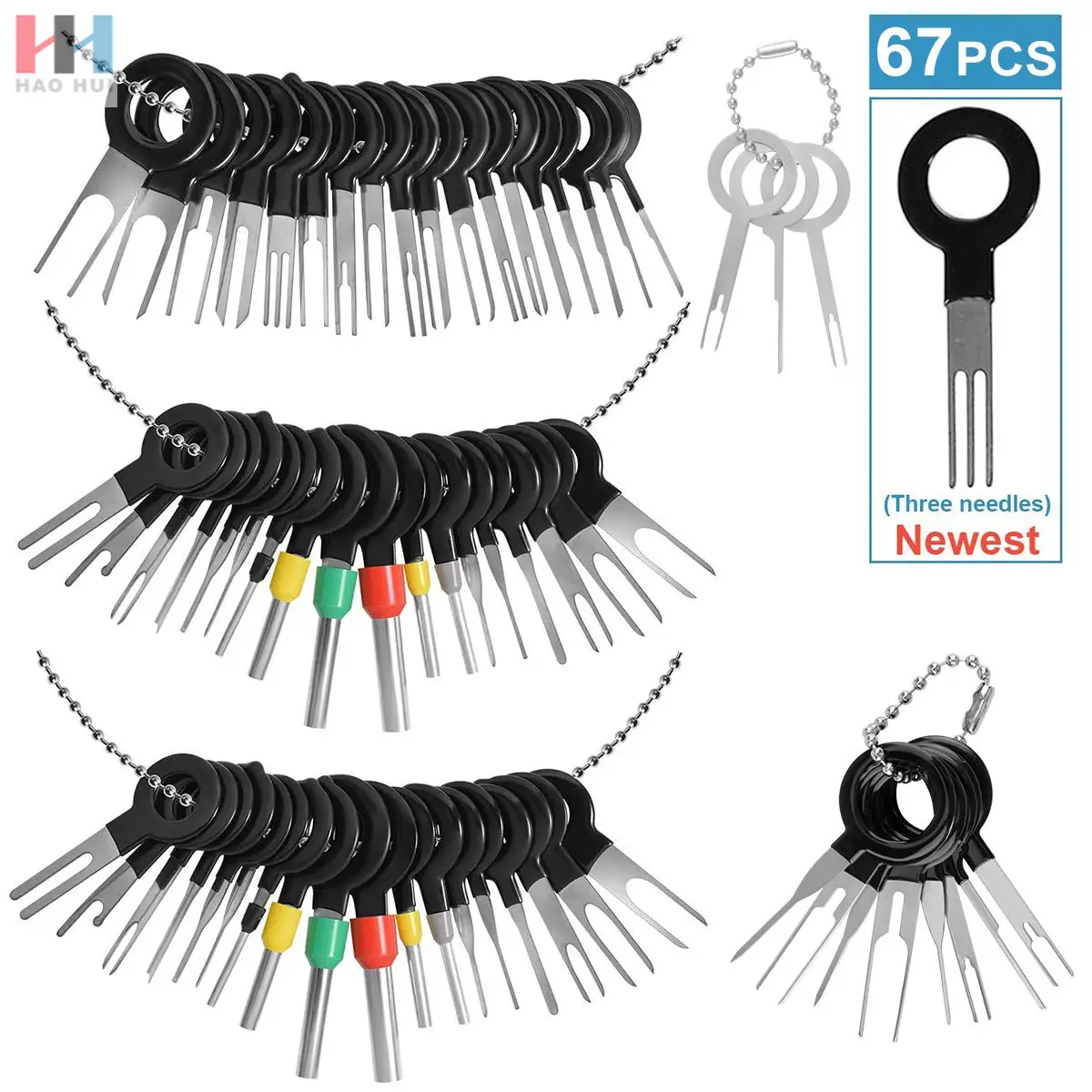 C0079 67PCS auto Wire connector terminal pin extractor pin back needle remove set car plug terminal removal