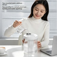 Nouvel humidificateur de bureau grande capacité 1,5 L, 3 jets, portable, USB DC5V, avec veilleuse 7 couleurs pour la maison et la chambre