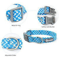 Collier de chien de meilleure qualité, colliers réfléchissants de luxe en nylon durable avec logo personnalisé imprimé à dégagement rapide pour petits chiens de taille moyenne