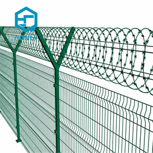 Clôture incurvée 3D <span class=keywords><strong>Grillage</strong></span> PVC Cadre en fer Portes d'allée de sécurité Clôture de jardin en bois traité thermiquement Service de modélisation 3D inclus - Product Image 3