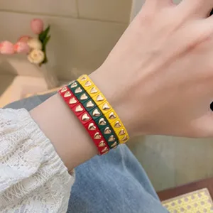 Bracciale Elastico Bohémien con Perline a Cuore Colorate in Lega di Zinco, Gioiello Moda Regalo per Donne <span class=keywords><strong>2026</strong></span> - Product Image 2