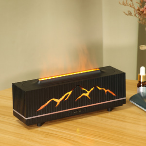 Mountain Design 3D Flame <b>Humidifier</b> 0.5L Aroma Diffuser Desktop Indoor Use with Timing Function US EU <b>UK</b> AU Standard - Product Image 5