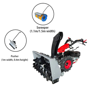 เครื่องกวาดหิมะแบบเข็นด้วยมือ Ucarry พร้อมมอเตอร์ 15 แรงม้า ความกว้างการทำงาน 1100 มม. ประสิทธิภาพสูง สำหรับกวาดถนน - Product Image 5