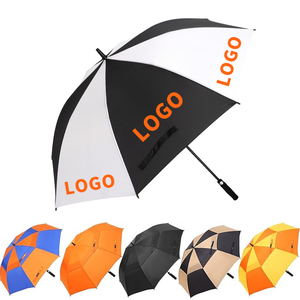 Grand parapluie de golf de luxe promotionnel de marque, ouverture automatique par bouton, diamètre 120 cm, baleines en fibre de verre, personnalisable pour les voyages et les affaires - Product Image 1