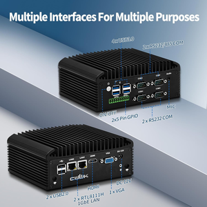 Mini PC sans ventilateur CWWK Firewall i5 8250U, 4 ports COM RS232/RS485, 2 ports Gigabit LAN, DDR4, SIM, HD, VGA, SATA3.0, <span class=keywords><strong>micro</strong></span>-ordinateur industriel - Product Image 3