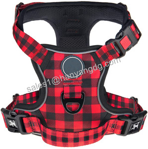 Harnais pour chien Hanyang OEM personnalisé, type gilet, réfléchissant, réglable, anti-traction, ensemble complet - Product Image 5