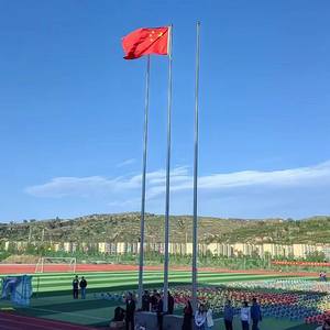 Флагштоки из нержавеющей стали: ручные и электрические, конические, прочные, для улицы, гигантские, 20-100 м, с УФ-печатью флагов - Product Image 4
