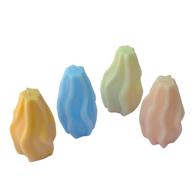 Creative Aromatherapy Candle Wave Shaped Scented Candle Smokeless Handmade With Pillar Wax