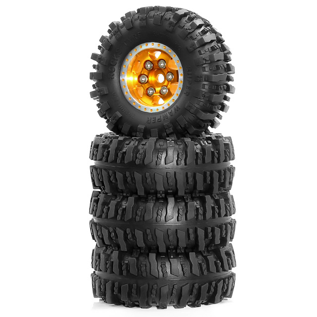EParthub High-Quality Metal Tires R245 for 1/24 Axial SCX24 Youdi Camel Cup Land Rover RC Cars Designed for All Terrains