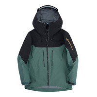 Veste d'extérieur unisexe imperméable coupe-vent respirante fine à coque rigide avec capuche, fermeture éclair, coutures thermosoudées, coupe 3D pour la randonnée