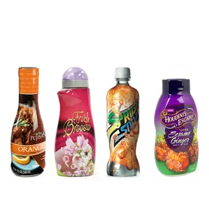 Etiqueta de suco de frutas, adesivo para garrafas de spray/loção impressão colorida
