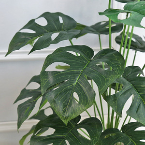 Lichao <b>Artificial</b> Monstera <b>Plant</b> <b>Large</b> Leaf <b>Potted</b> Indoor <b>Outdoor</b> Decorative Greenery - Product Image 3