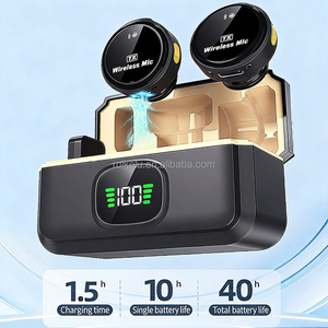 Microphone Lavalier sans Fil Q8 2-en-1 à Réduction de Bruit avec Étui de Charge pour Diffusion en Direct/<span class=keywords><strong>Studio</strong></span>/Vlog en Extérieur - Product Image 3