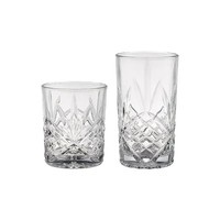 Vente en gros 340 ml 375 ml Tasse en verre gaufré transparente de style classique