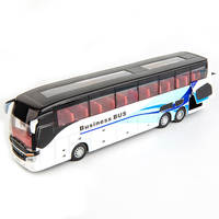 Nouveauté : Autobus de luxe à rétrofriction, modèle réduit en métal, jouet de collection, véhicule miniature en métal, bus en métal.