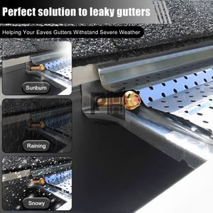 Cintres de <span class=keywords><strong>gouttière</strong></span> <span class=keywords><strong>en</strong></span> aluminium de 5 pouces avec vis pré-insérées, supports de <span class=keywords><strong>gouttière</strong></span> robustes pour réparer les gouttières affaissées - Product Image 3