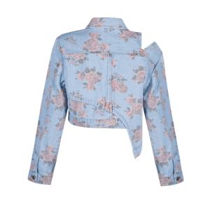 Asymmetric Design Jackets for Women <b>Enzyme</b> Blend Wash High Quality Jackets for Women - Product Image 2