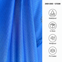 Tissu Oxford Ripstop en Nylon 200D à Fil Épais, Imperméable, Coupe-Vent, Poids Moyen, Enduit PU au Dos