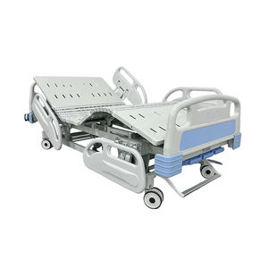 Cama de Hospital Eléctrica de Tres Funciones, Cama <span class=keywords><strong>para</strong></span> Pacientes con 3 Manivelas, Cama Médica Ajustable Manual <span class=keywords><strong>para</strong></span> Pacientes <span class=keywords><strong>Enfermos</strong></span> con Barandilla Lateral de Aluminio - Product Image 2