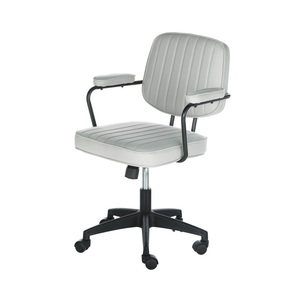 Elegante Silla de escritorio de Tela Gris claro con brazos - Product Image 1