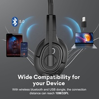 EKSA-auriculares inalámbricos H6 con Bluetooth 5,0, dispositivo de audio para oficina, Dongle, USB, ENC, con micrófono y cancelación de ruido, para ordenador