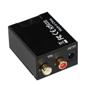 RCA אנלוגי לדיגיטלי אופטי Toslink קואקסיאלי אודיו ממיר מתאם עם אופטי כבל 5.1 / 7.1 מפענח אודיו mp3 מפענח רכב