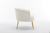 Chaise d'appoint blanche de Style moderne nordique fauteuil rembourré en velours de loisirs de luxe pour meubles de salon de bureau à domicile
