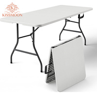 Meubles d'extérieur en plastique modernes, design pliable type valise, table de pique-nique et de camping pour événements, banquets et fêtes
