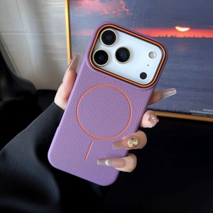 เคสโทรศัพท์มือถือแม่เหล็กแบบกำหนดเอง เคสหนัง PU สำหรับ iPhone 17 Pro Max 16 15 14 13 เคสหนังแท้ - Product Image 4
