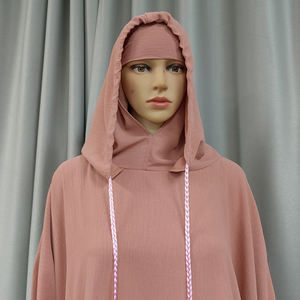 Ropa de oración musulmana de Ramadán Dubai Arabia Saudita mujeres Abaya con capucha <span class=keywords><strong>Jalaba</strong></span> sólido Casual manga de murciélago túnica Oriental árabe Eid Djellaba - Product Image 2