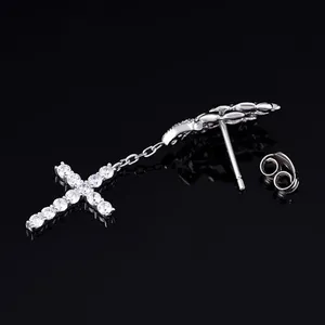 Pendientes Colgantes de Moda con Cruz de la Mano de Dios, Chapados en Oro y Plata, con Pedrería, para Hombres y Mujeres, Estilo Hip Hop Punk, Joyería, Regalo - Product Image 6
