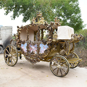 Nuevo Diseño 2026: Carruaje Eléctrico Real para Bodas, Estilo Princesa Cenicienta, sin Caballos, 4 Ruedas, 4-6 Asientos, para Paseos Turísticos y Bodas Románticas - Product Image 3