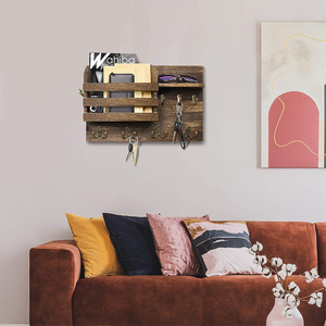 <span class=keywords><strong>Porte</strong></span>-clés en bois de luxe et de fantaisie <span class=keywords><strong>porte</strong></span>-vêtements suspendus, support de rangement, support de <span class=keywords><strong>porte</strong></span>-clés <span class=keywords><strong>mural</strong></span>, support flottant, organisation du <span class=keywords><strong>courrier</strong></span> - Product Image 5