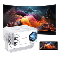 Mini projecteur vidéo sans fil WiFi LED portable 4K prêt pour la diffusion en direct, système d'écran miroir intelligent Android 9, home cinéma de poche