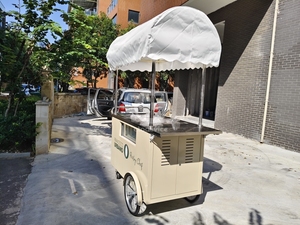 Chariot de crème glacée pour le chariot mobile de poussée de main de café utilisé pour la restauration rapide - Product Image 6
