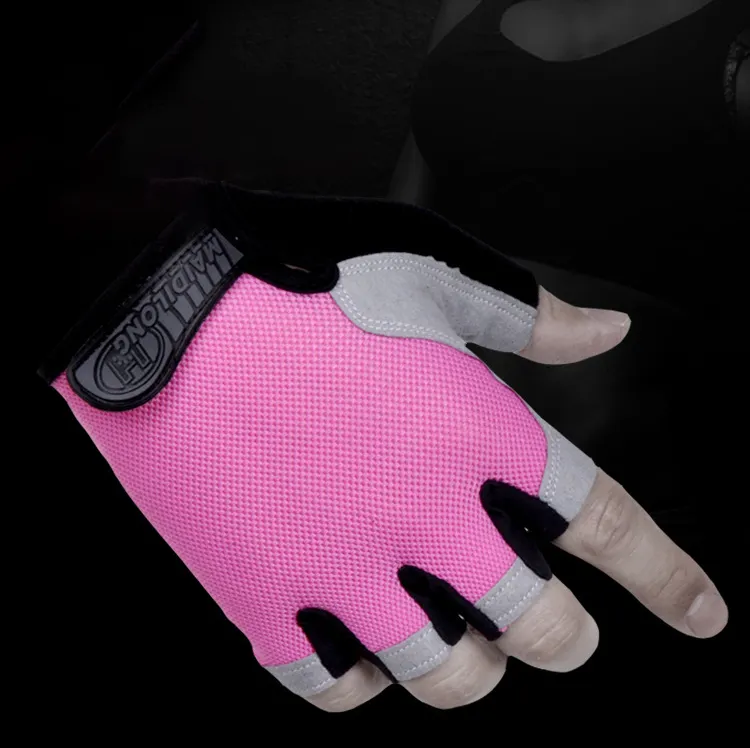 Zune Lotoo Silicone Anti-slip Anti-sweat Cycling Half Finger Gloves Breathable Sports Bike Bicycle Gloves