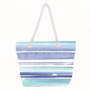 Sacs à main pour femmes avec imprimé tendance, poignée en corde de coton, sac fourre-tout en toile de jute, sac de plage - Product Image 2